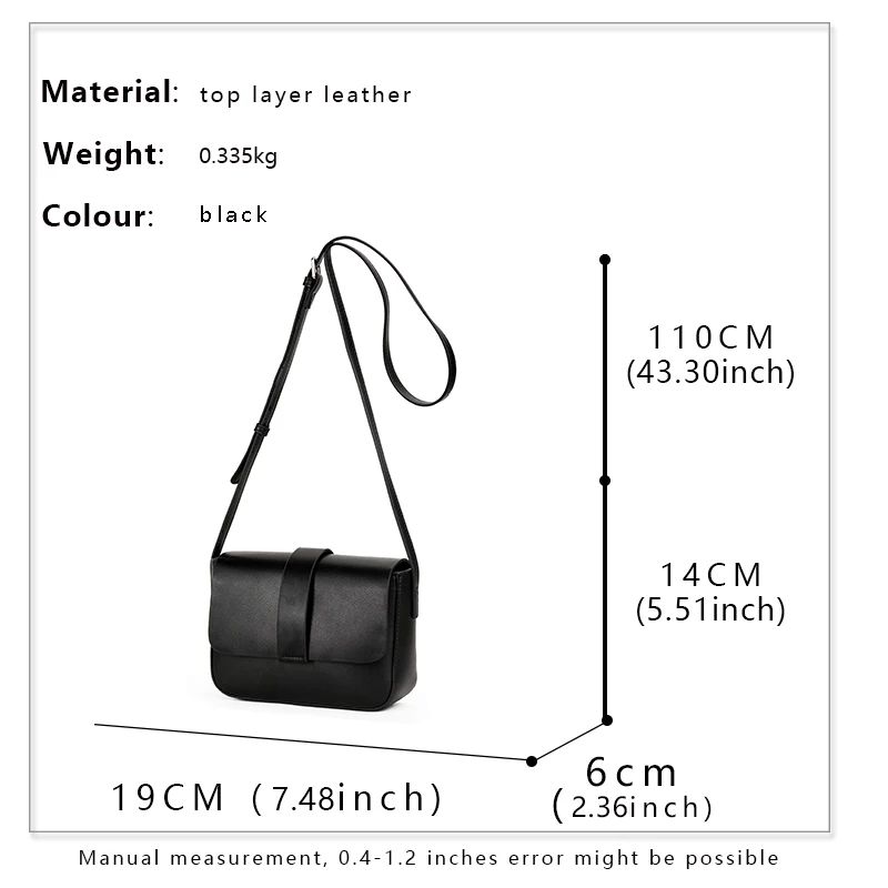 Simple small square bag, leather women\'s bag, cross-body bag, top cowhide solid color shoulder bag, messenger bag