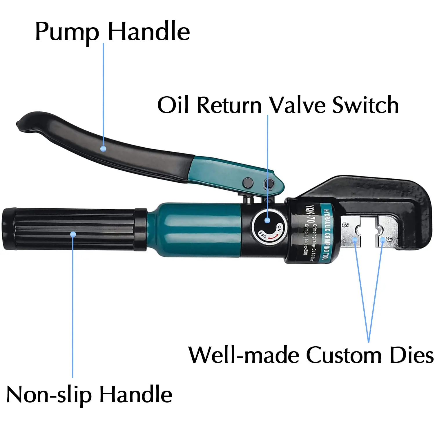 

Hydraulic Crimping Tool/Hydraulic Crimper for Stainless Steel Cable Railing Hardware, Battery Cable Crimping Tool for Size 1/8"