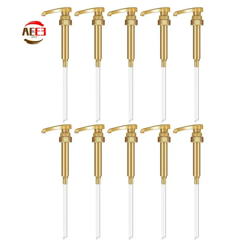 

AEE3-10Pcs Syrup Pump Dispenser Coffee Syrup Bottle 750Ml Syrup Pump For Kitchen Dinning Bar Accessories