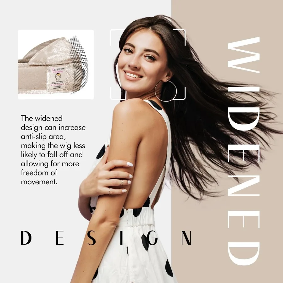 Faixa de cabeça larga para peruca frontal de renda, cor nude, 1 peça, ideal para ajuste seguro e confortável, uso diário, solução perfeita