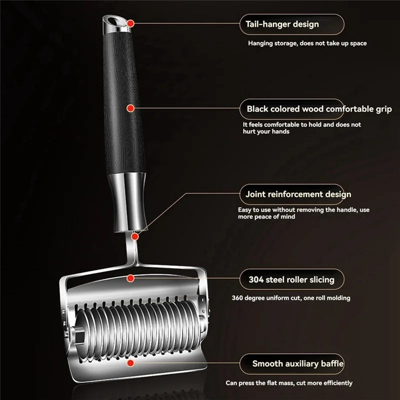 Manual Noodle Cutter, Household Multi-Function Noodle Making Tool, Multi-Purpose Noodle Cutter Slicers Side By Side-A50M