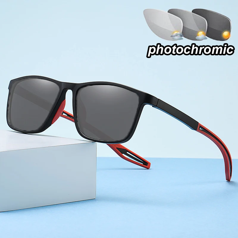 

Outdoor Square Frame Photochromic Myopia Glasses Anti-blue Light Color Changing Sunglasses Prescription Minus Eyeglasses Diopter