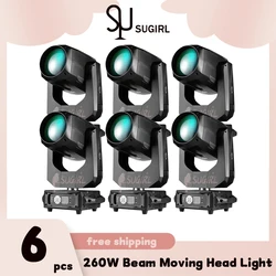 Luz Beam 9R con cabezal móvil para interiores, foco de 260W, 260W, 6 piezas, DMX 512, efecto de iluminación de escenario para fiesta de DJ