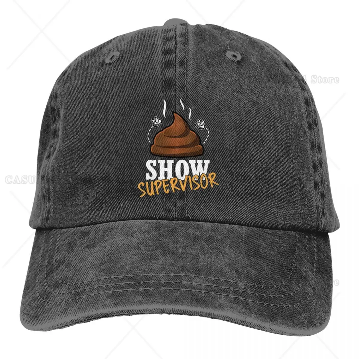 Men Women Shit Show Supervisor Funny Workplace Supervisor Gift Baseball Caps Vintage Distressed Cotton Sun Cap Adjustable