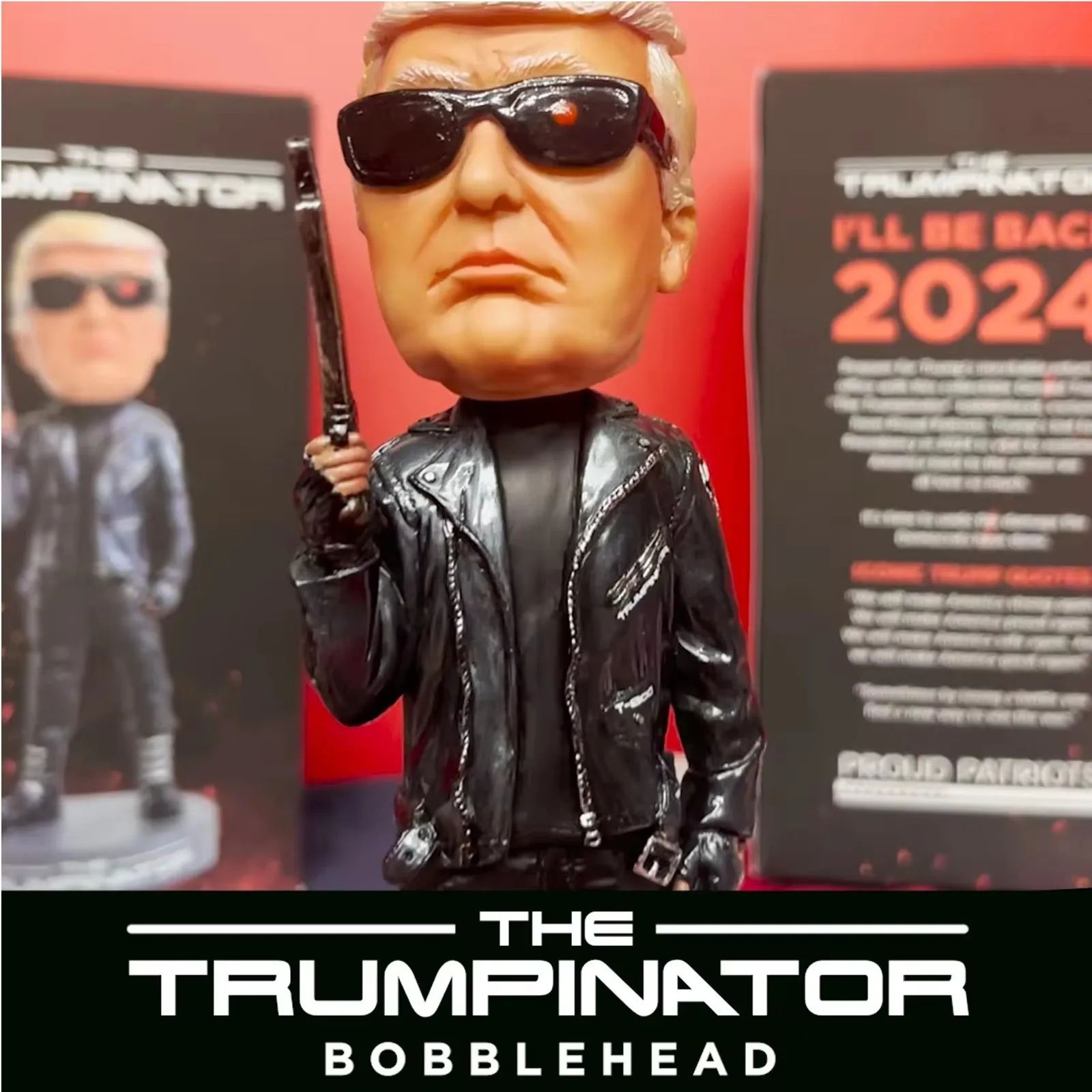 Trump resin figurine toy ornaments Desktop craft statues Emulating Schwarzenegger Image Character statue ornaments Emulating