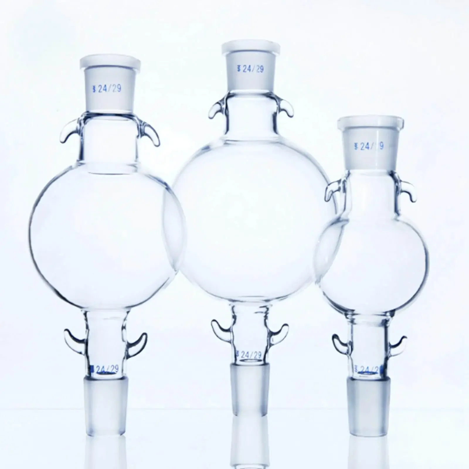 

Capacity 100/250/500/1000ml Joint #19 #24 Borosilicate Glass Chromatography Solvent Reservoir Ball Glass Bottle Lab