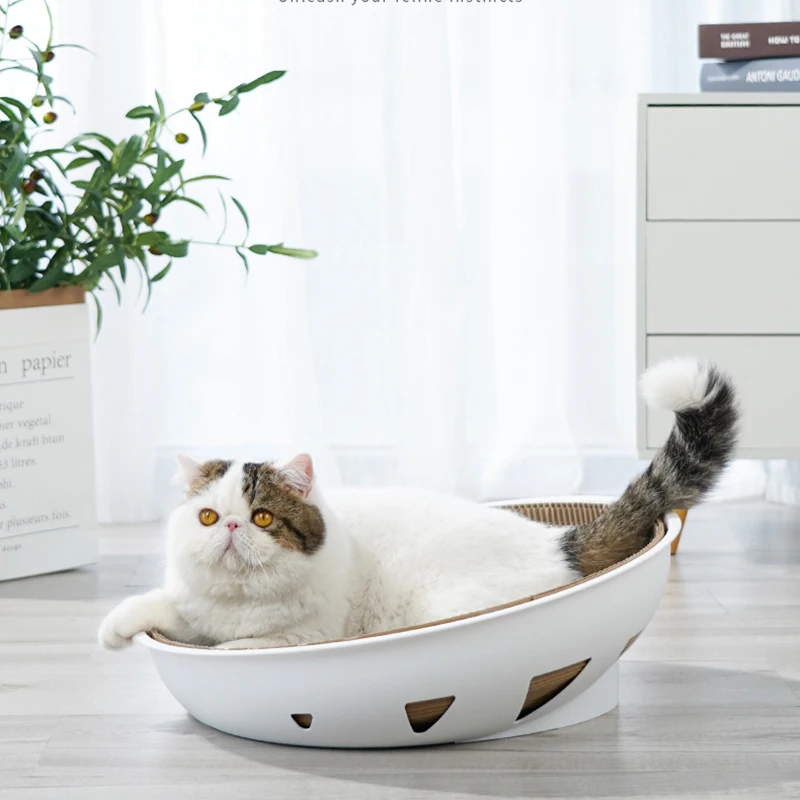 

Extra Large Cat Scratches Board Toy For Cats Nest Scratch Board Integrated Bowl Cat Scratching Toys Replaceable Core