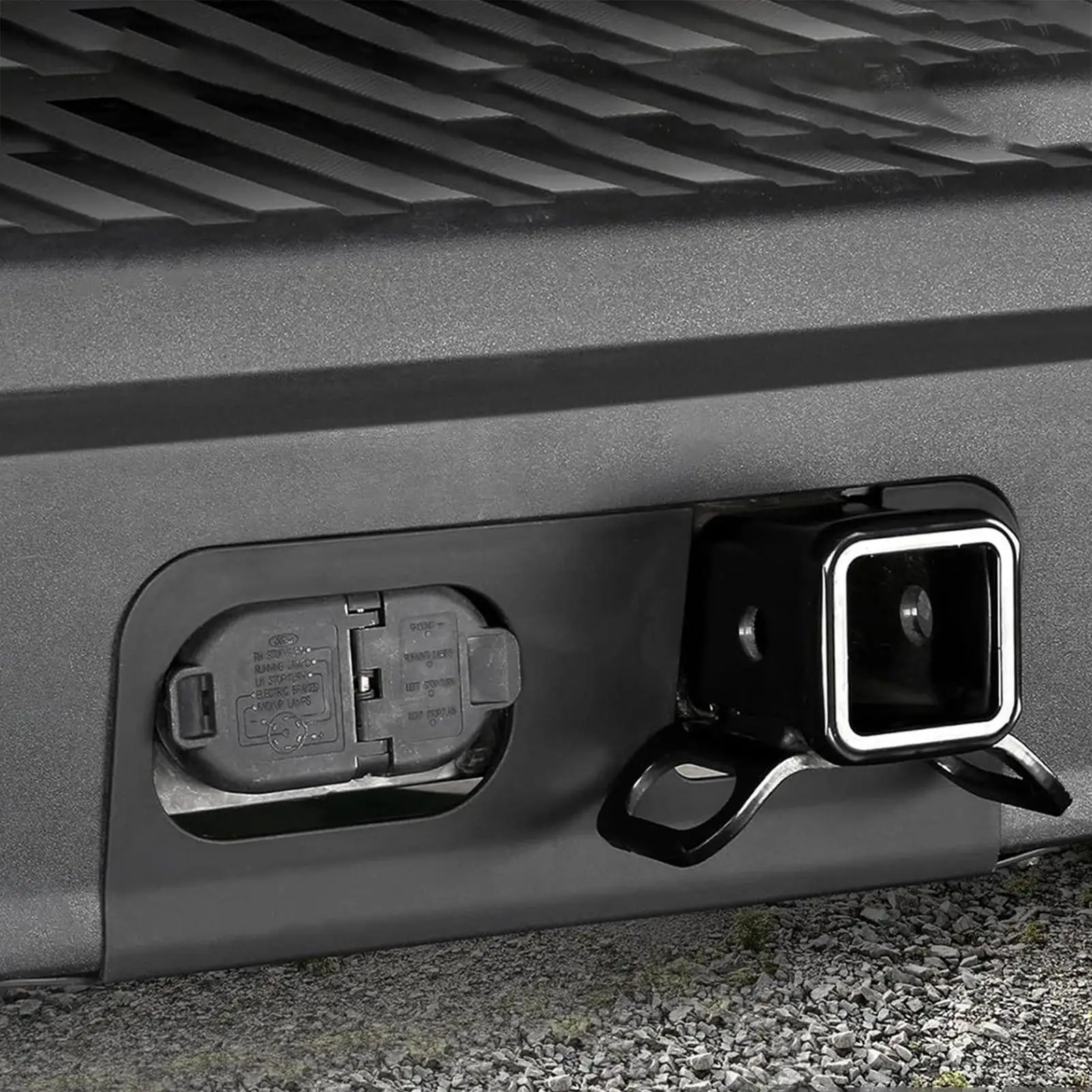 

For Maverick 2022-2025 Car Rear Bumper Cover Plate Compatible With 4/7-Pin Connector Truck Hitch Surround Cover Accessories