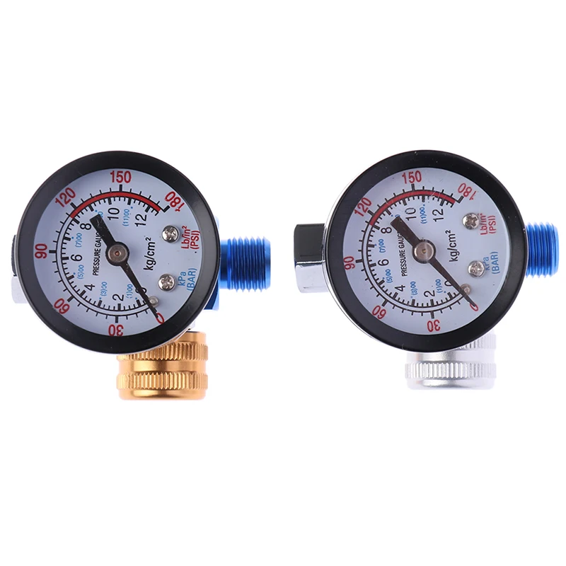 1PC 1/4NPT HVLP Spary Gun Regulator Air Pressure Gauge Regulator For Spray Gun Flexible Adjustment Light Weight