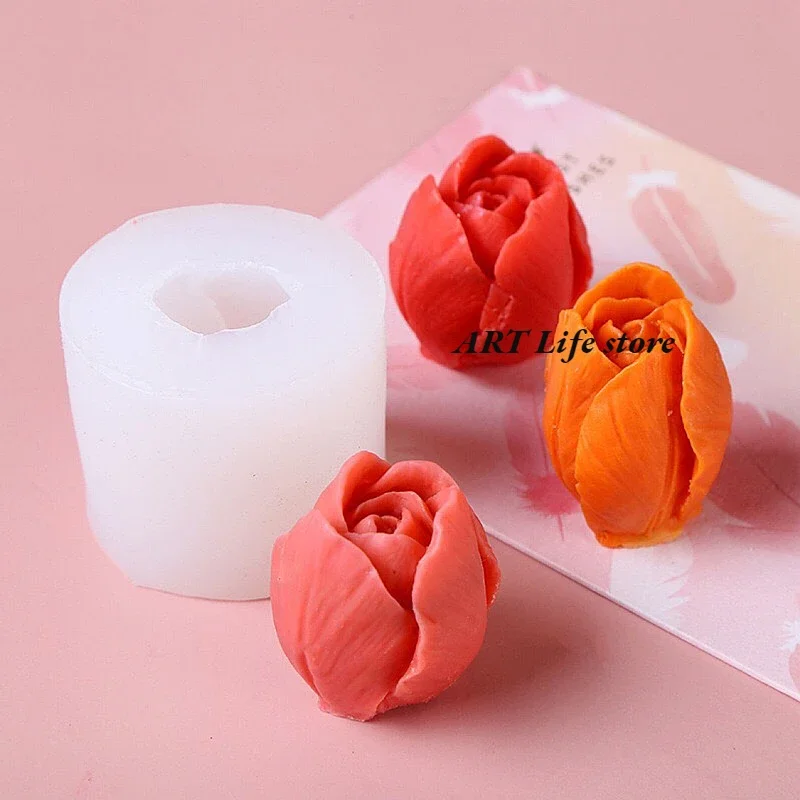 Multi-style Flower Silicone Candle Mold 3D Rose Soap Plaster Crafts Resin Casting Molds Diy Chocolate Ice Cube Baking Tool