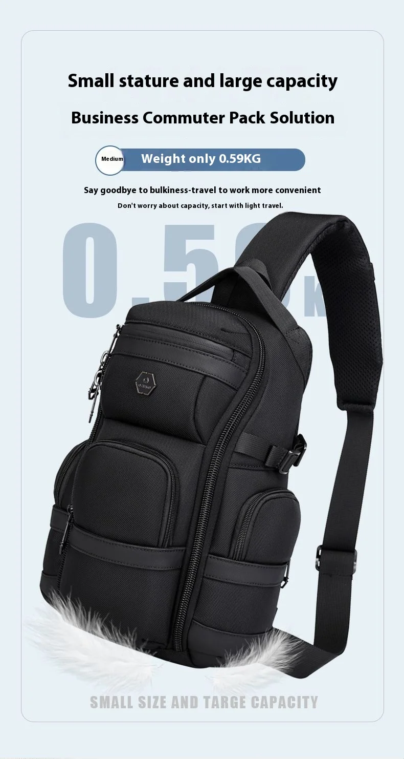 OZUKO Crossbody Bag Large Capacity Shoulder Bags for Male Waterproof Chest Bag Tactical Sling Messenger Bags Men Outdoor Sports