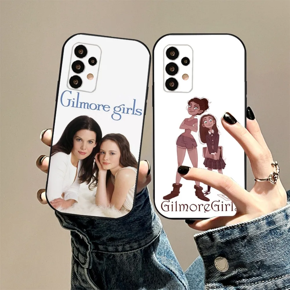 حافظة هاتف G-Gilmore G-Girls لهاتف سامسونج S24,23,23,22,30,21,10,9,Note20 Ultra,Lite,Ultra,5G,Plus,FE,Black Soft Case