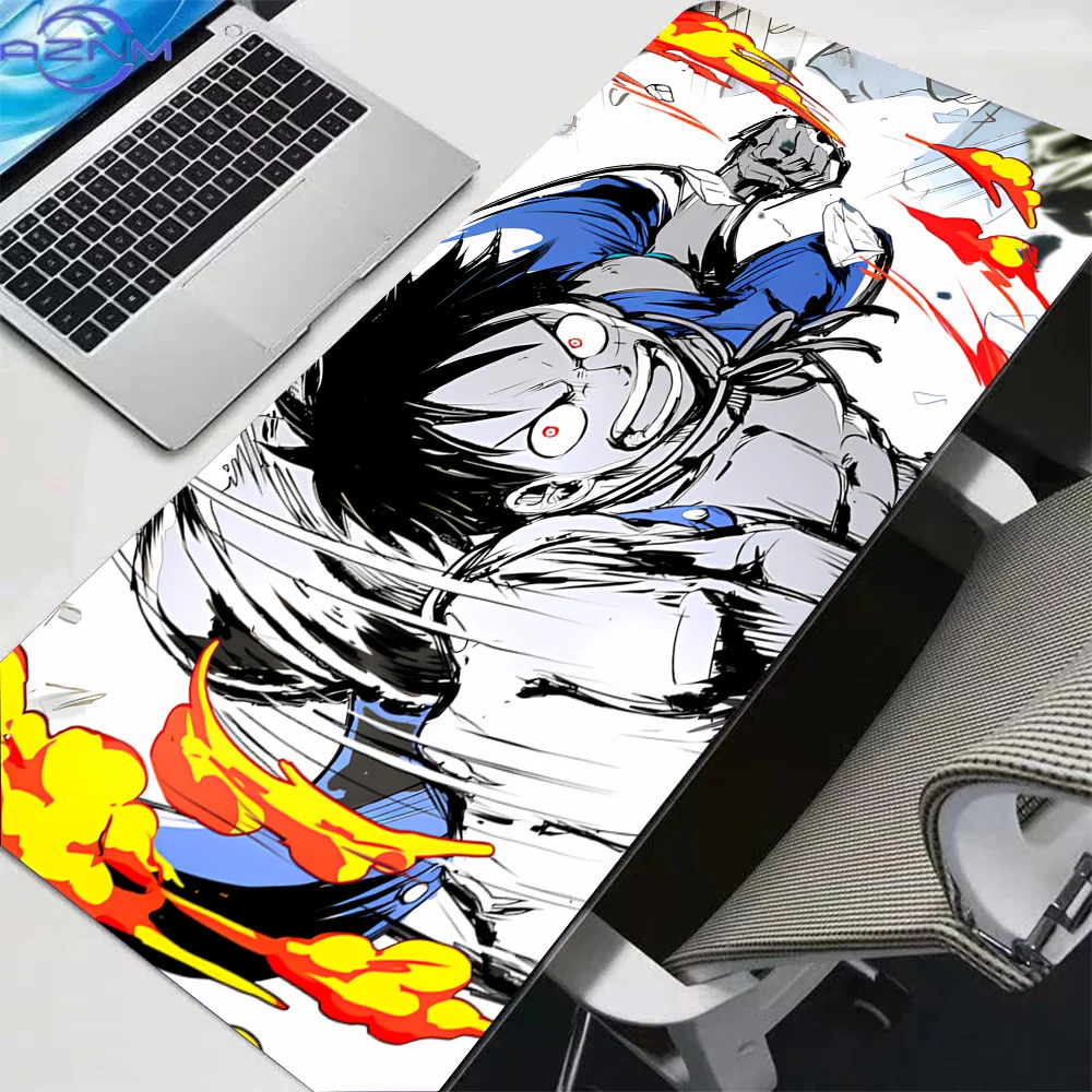 Anime One Piece Monkey D Luffy Extended Mouse Pad Big Desk Mat Waterproof Anti-Slip Keyboard Pad for PC Gamer Desktop Decoration