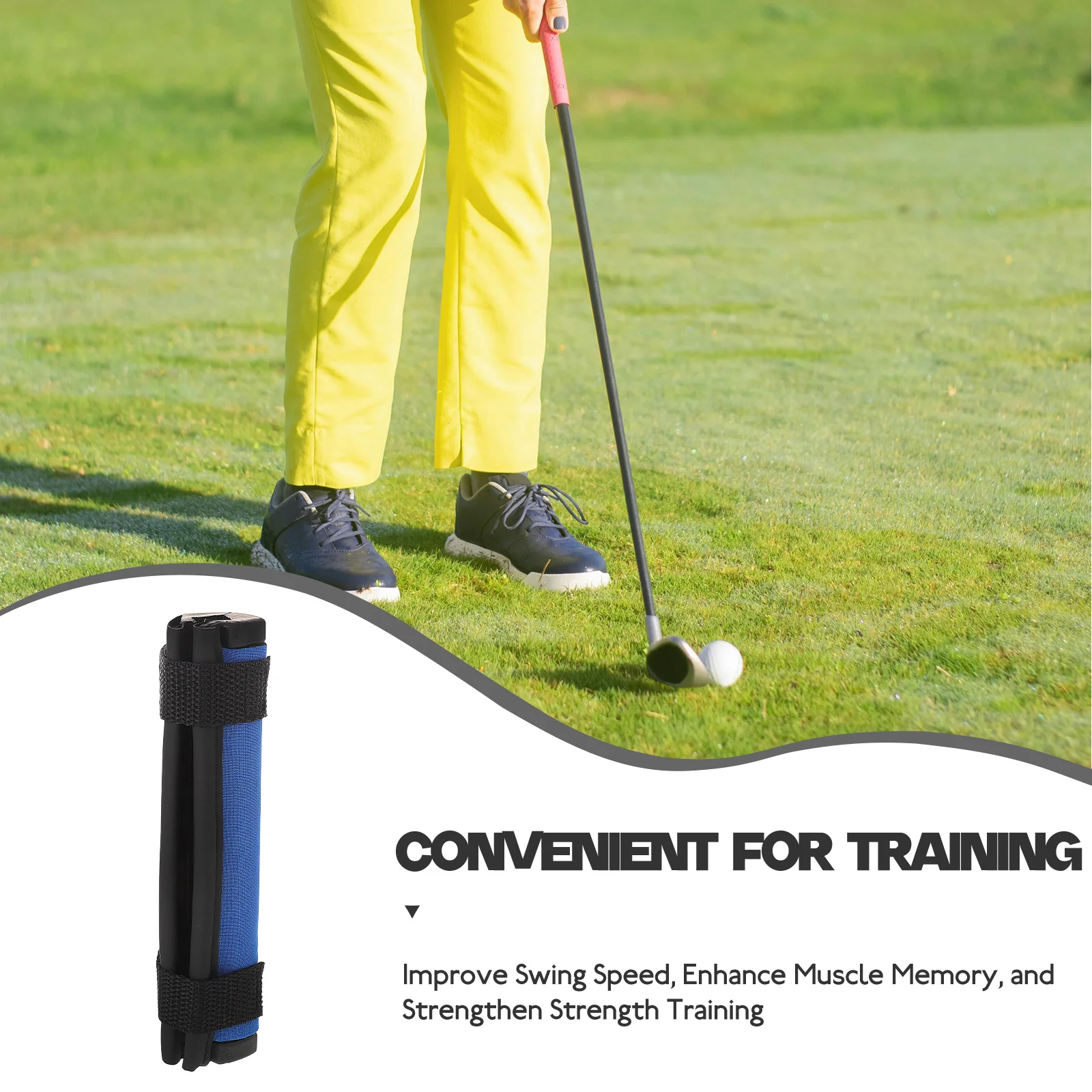 

Golf Swing Trainer Weighted Practice Tool Club Weights Covers Funny Training Aid Clip Enhances Muscle Memory Improves Speed