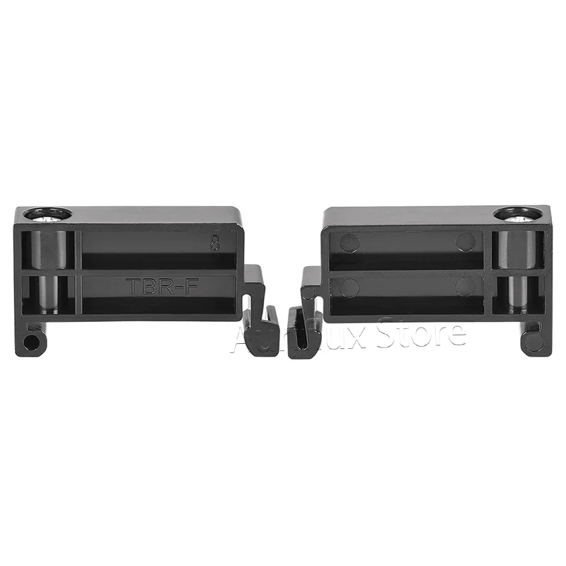 10/20pcs DIN Rail Mount Terminal Blocks End Stopper Screw Type Clamp Black TBR-F Fixed End Stop