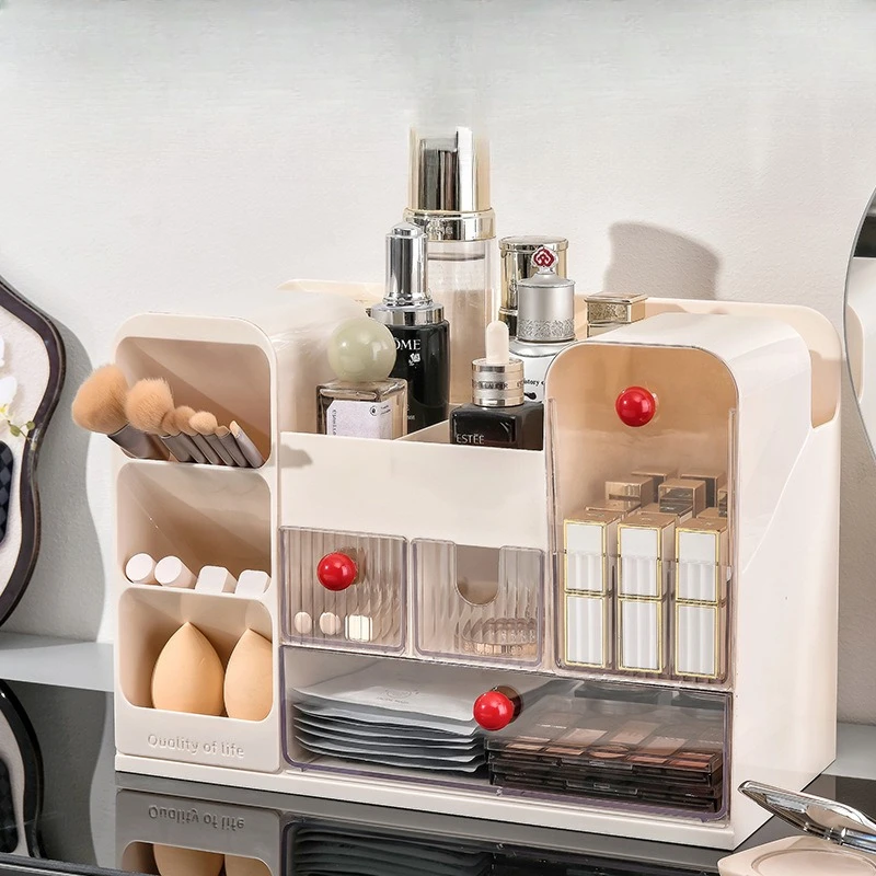 Cosmetics Storage Box Desktop Premium Skin Care Products Shelf Dresser Dust-proof Lipstick Perfume Finishing Box Cabinet