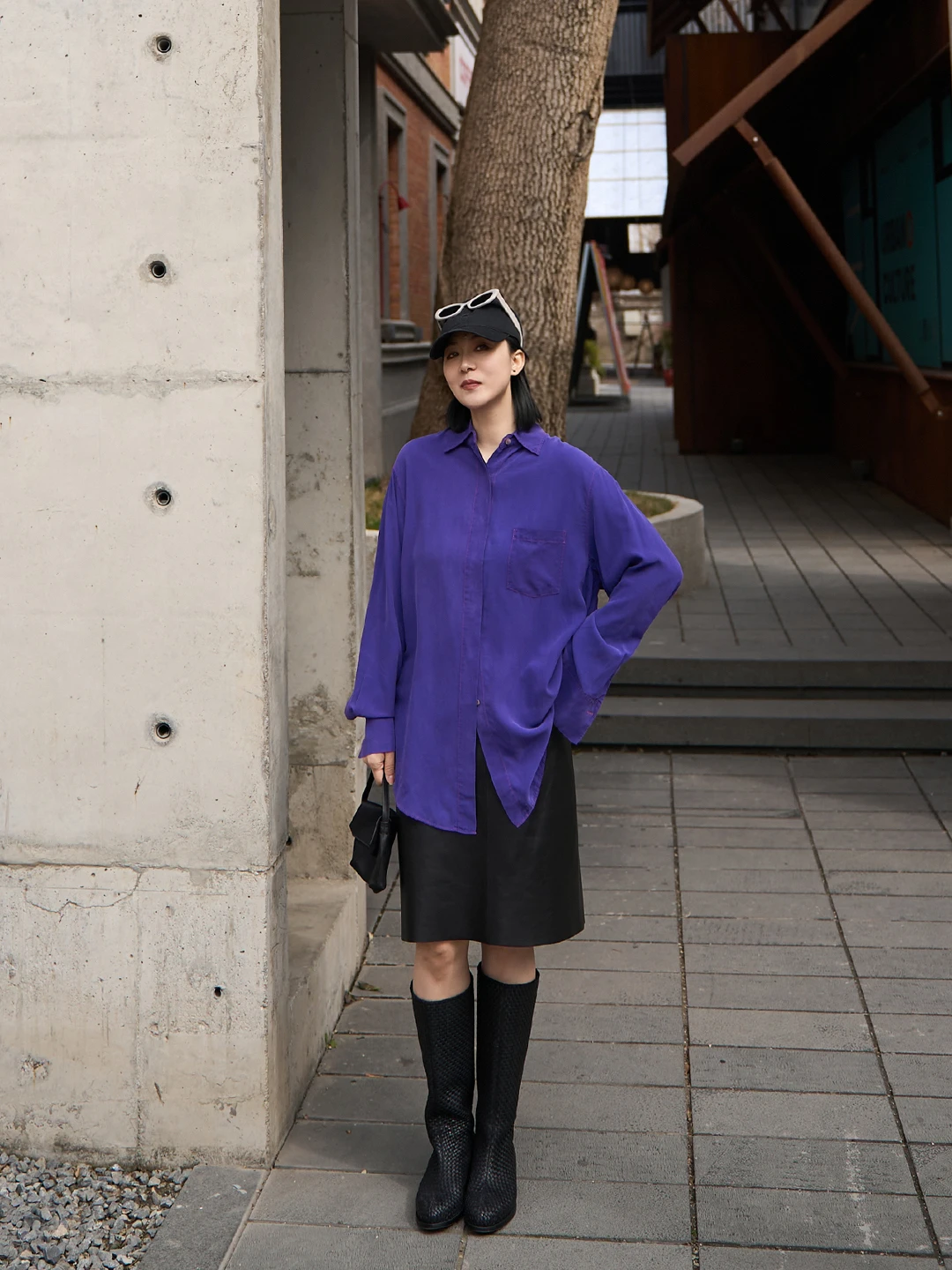 

TOFOD Vintage Waed Heavyweight Silk Long Sve irt Loose mat Sle Top Open Cardigan Women's Faion Spring 2026