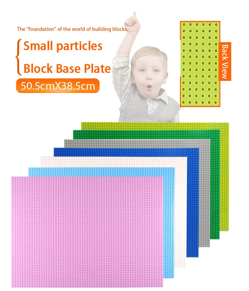 1 Stück 48*64 Punktmatrix Einseitige Grundplatte, Kompatibel mit Markenblöcken, Wand-DIY-Grundplatte, Klassische Bausteine Kinderspielzeug – Detail 4