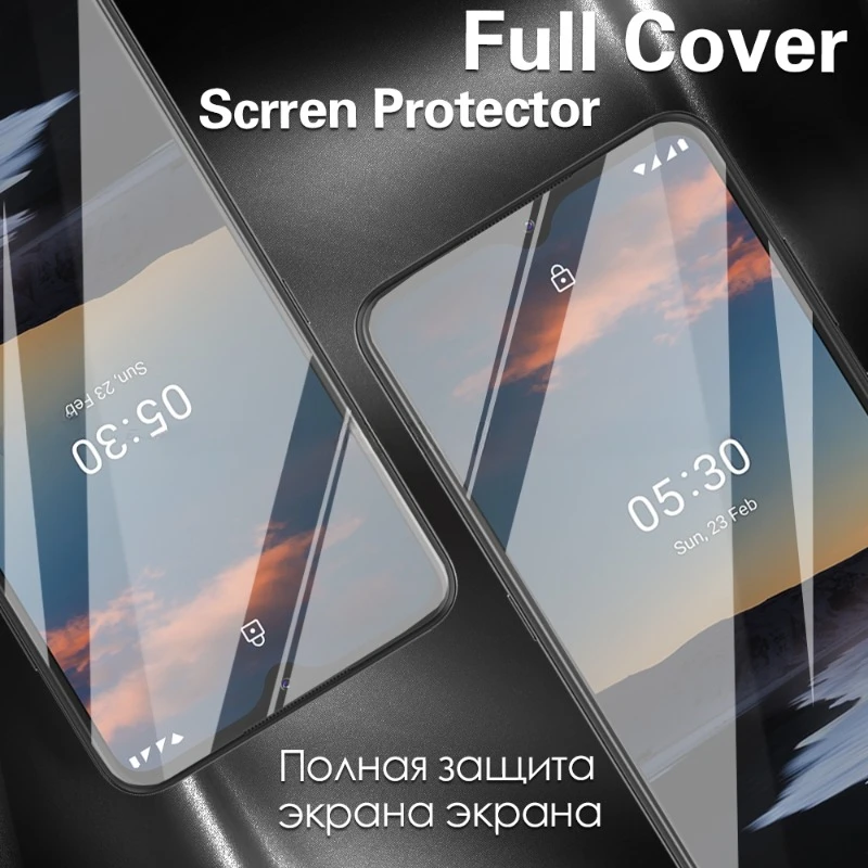 2Pcs Full Cover Protective Glass For Nokia C10 C20 C21 C30 C100 C200 C12 Pro C32 C22 C31 Plus Screen Protector Protective Film