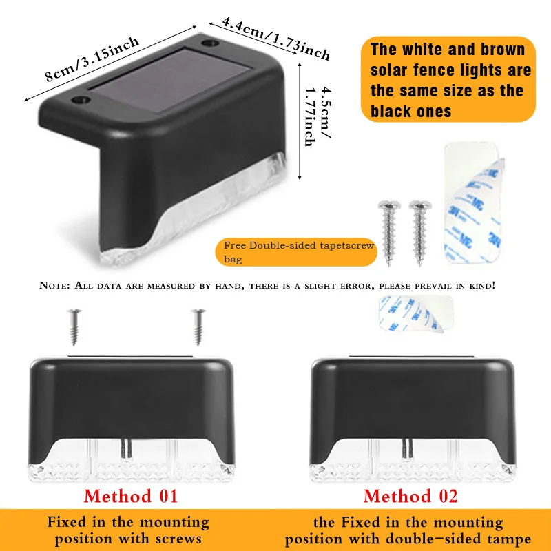 Imagem -03 - Impermeável Led Solar Deck Luzes Escadas ao ar Livre e Luzes de Vedação Step Lights Pcs 12 Pcs