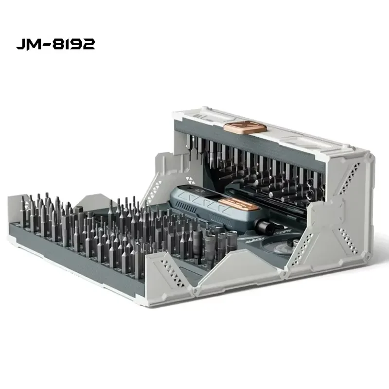JAKEMY JM-8192 180 in 1 Magnetic CR-V Bits Precision Screwdriver Tool Set Mobile Phone PC Watch Repair DIY Screwdriver Hand Tool