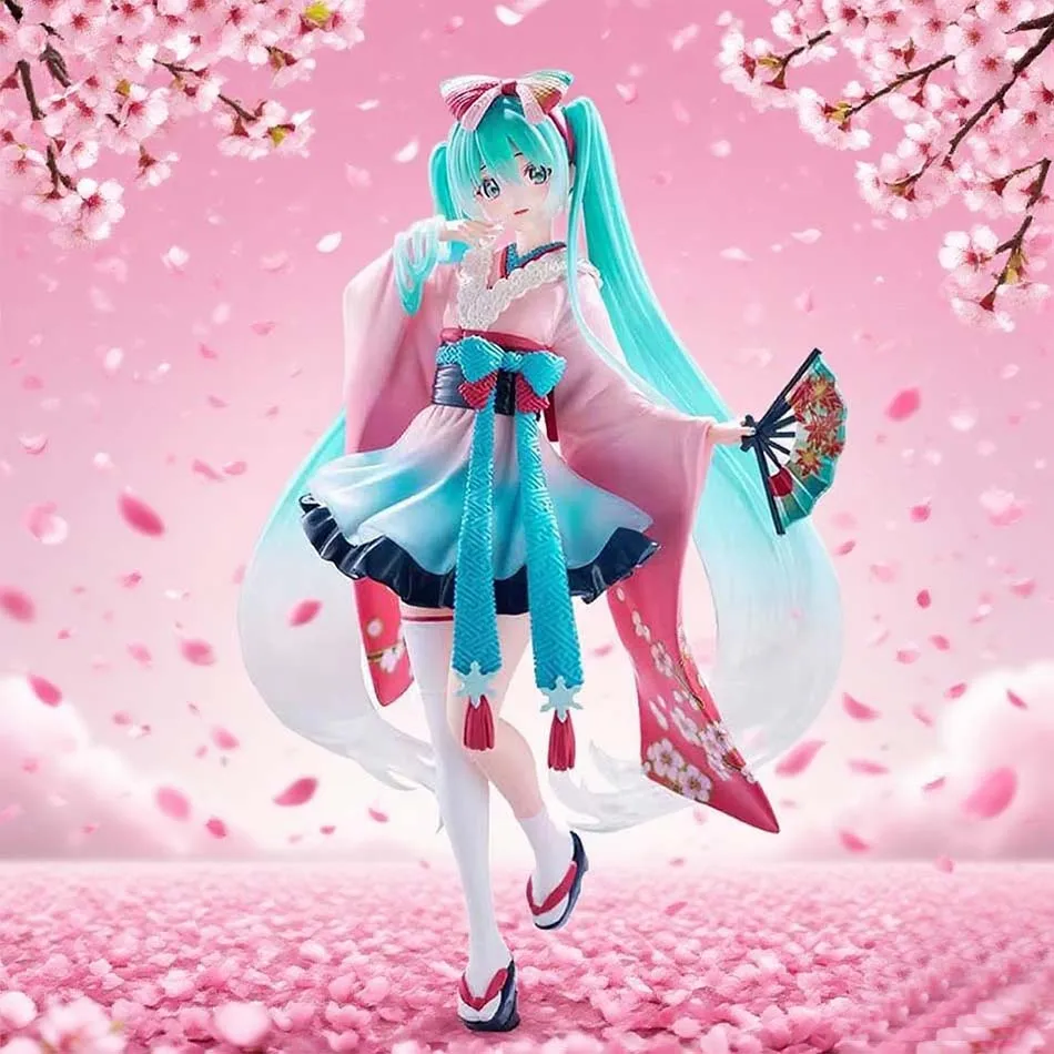 Anime Hatsune Miku Figur Virtuelle Sänger Manga Statue Figuren Modell Spielzeug Computer Schreibtisch Kuchen Dekoration Kawaiii Spielzeug Geschenk