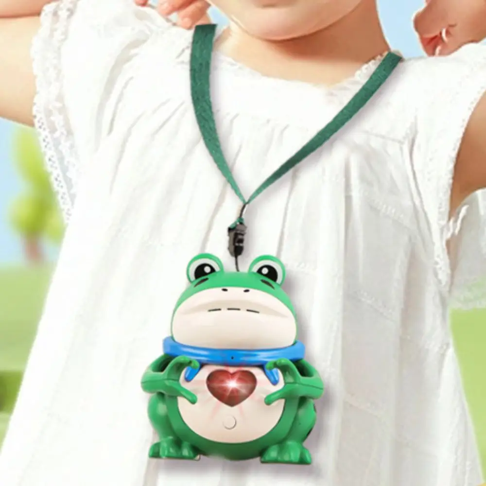 Confesión creativa Rana Flash sonido juguetes hablando te amo corazón Rana Flash modelo luminoso Anime pato sonido corazón Led juguete niña