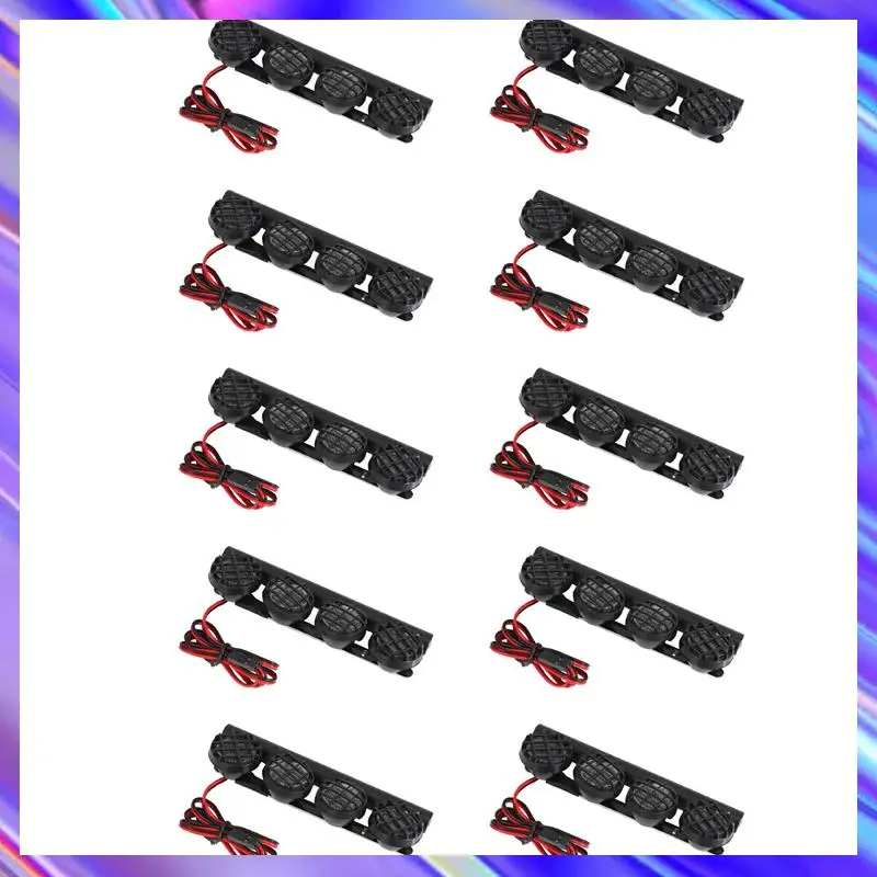 

M09K 10X Multi-Function Ultra Bright Lamp LED Light Bar With 4 Spotlights For 1/10 1/8 RC Car HSP TAMIYA CC01 Axial SCX10