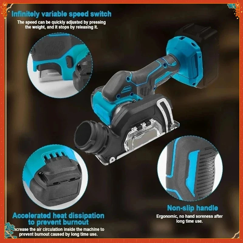 ماكيتا 3 بوصة بدون فرش صغيرة بدون فرش زاوية طاحونة لاسلكية أداة القطع الكهربائية قطع منشار دائري أداة كهربائية