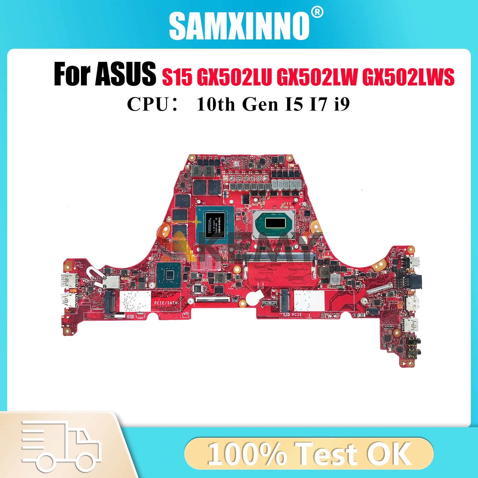 

GX502LXS Laptop Motherboard For ASUS ROG Zephyrus GX502L S15 GX502LW GX502LU GX502LWS GX502LXS GX502LV Mainboard W/ I5 I7 i9 CPU