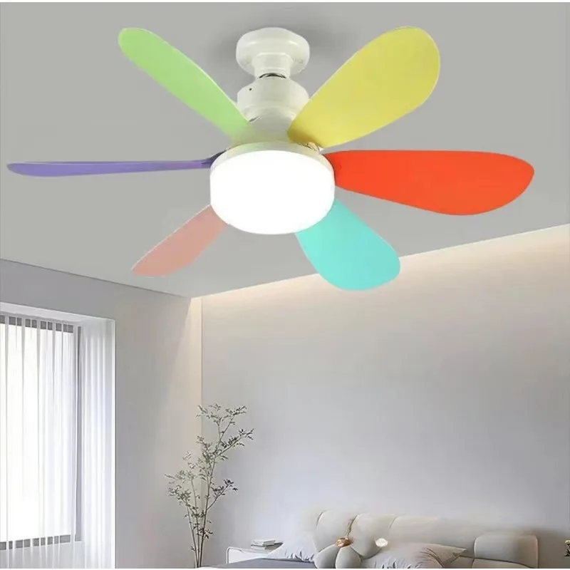 

Creative Ceiling Fan Light Bedroom Living Room Silent Electric Fan Pendant Lamp Intelligent Remote Control Study Dining Fan Lamp