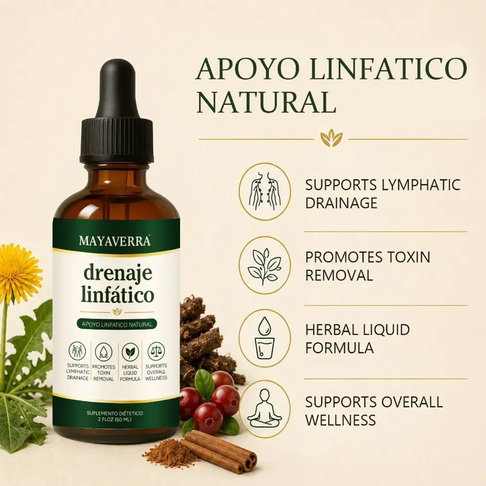 MayaVerra Herbal Lymphatic Drainage Drops Natural Organic Herbal Extracts For Reducing Swelling,Metabolize Detoxifying Body Care