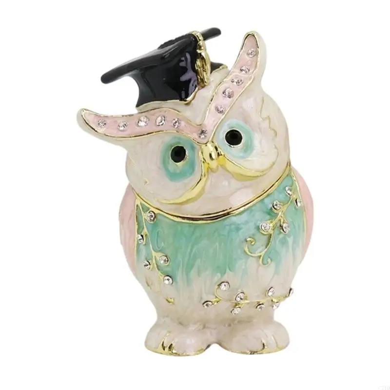 Practical Owl Doctor Jewelry Display Box Intricate Handmade Detail Elegant Coating Accessory Case for Jewelry