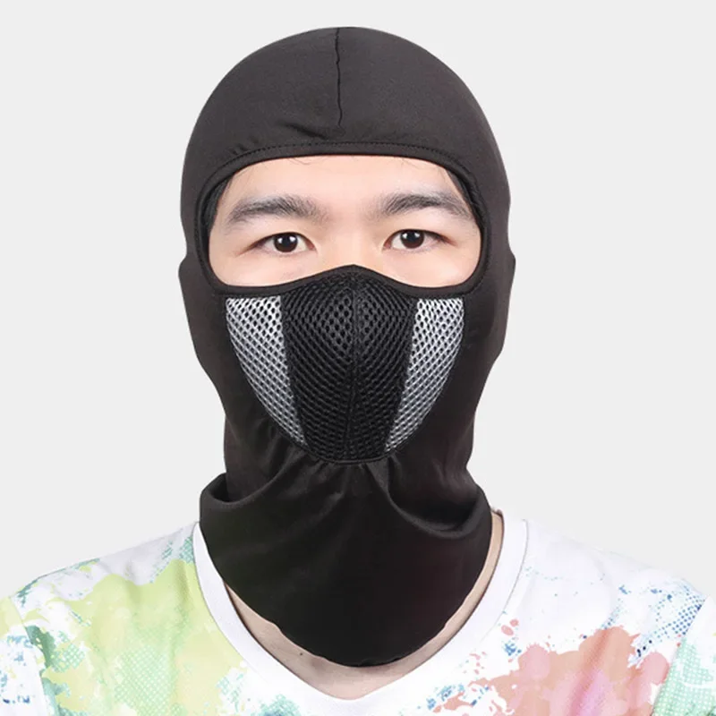 Masque facial intégral respirant pour sports de plein air, cagoule de moto, masque de cou d'équitation de moto, équipement de sauna de cyclisme, crème solaire