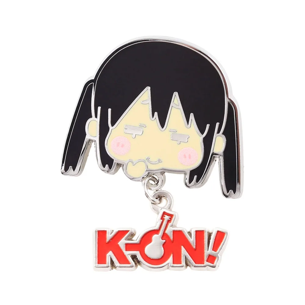 Anime K-ON Nakano Azusa Charakter Emaille-Pin Niedliche Cartoon-Brosche mit zwei Schwänzen Modisches Accessoire Fan-Merchandise Sammlerstück – Detail 7