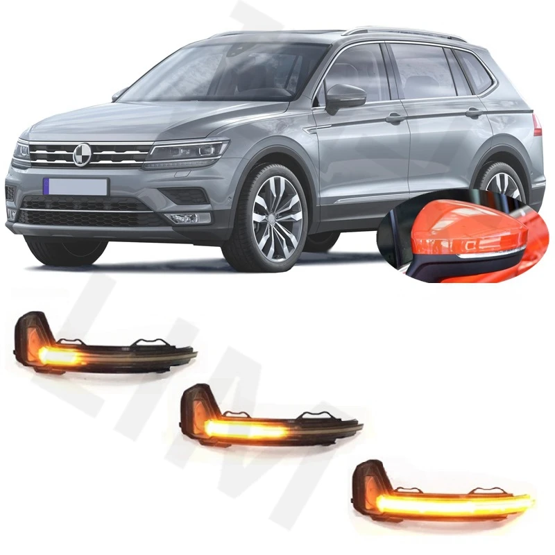 for VW Volkswagen Tiguan Allspace BW2 AD1 2017 2018 2019 2020 2021 2022 Sequential LED Side Mirror Turn Light Signal