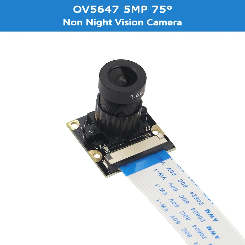Raspberry Pi Nachtsichtkamera mit 2 Infrarotlicht 5 MP OV5647 Webcam 75 175 IR-CUT-Kamera für Raspberry Pi 4B 3B+ 3B Zero