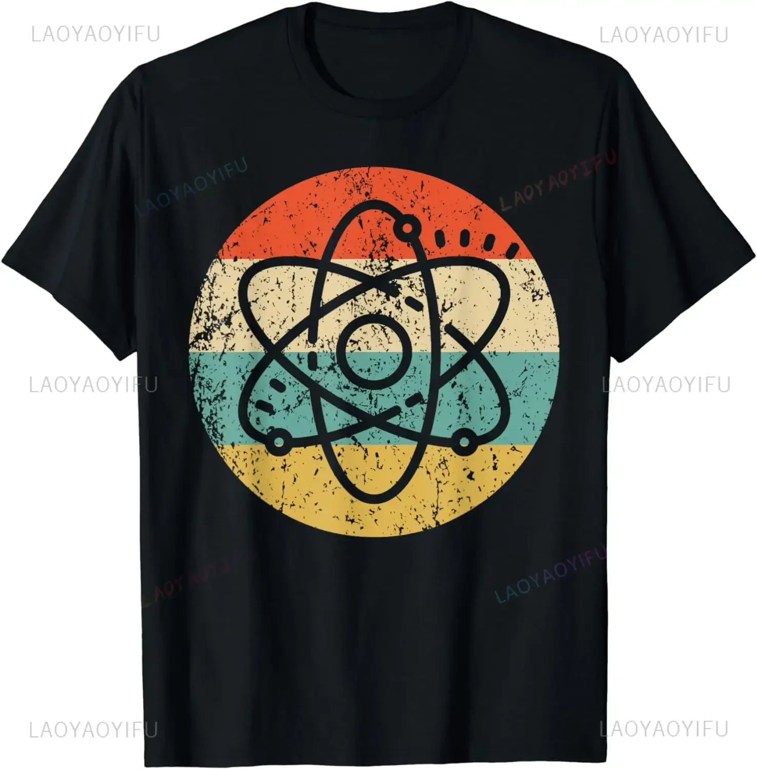 

2025 Graphic Birthday Gift Atom Retro Style Science T-Shirt Men Clothing Streetwear Graphic T Shirts Anime Tshirt