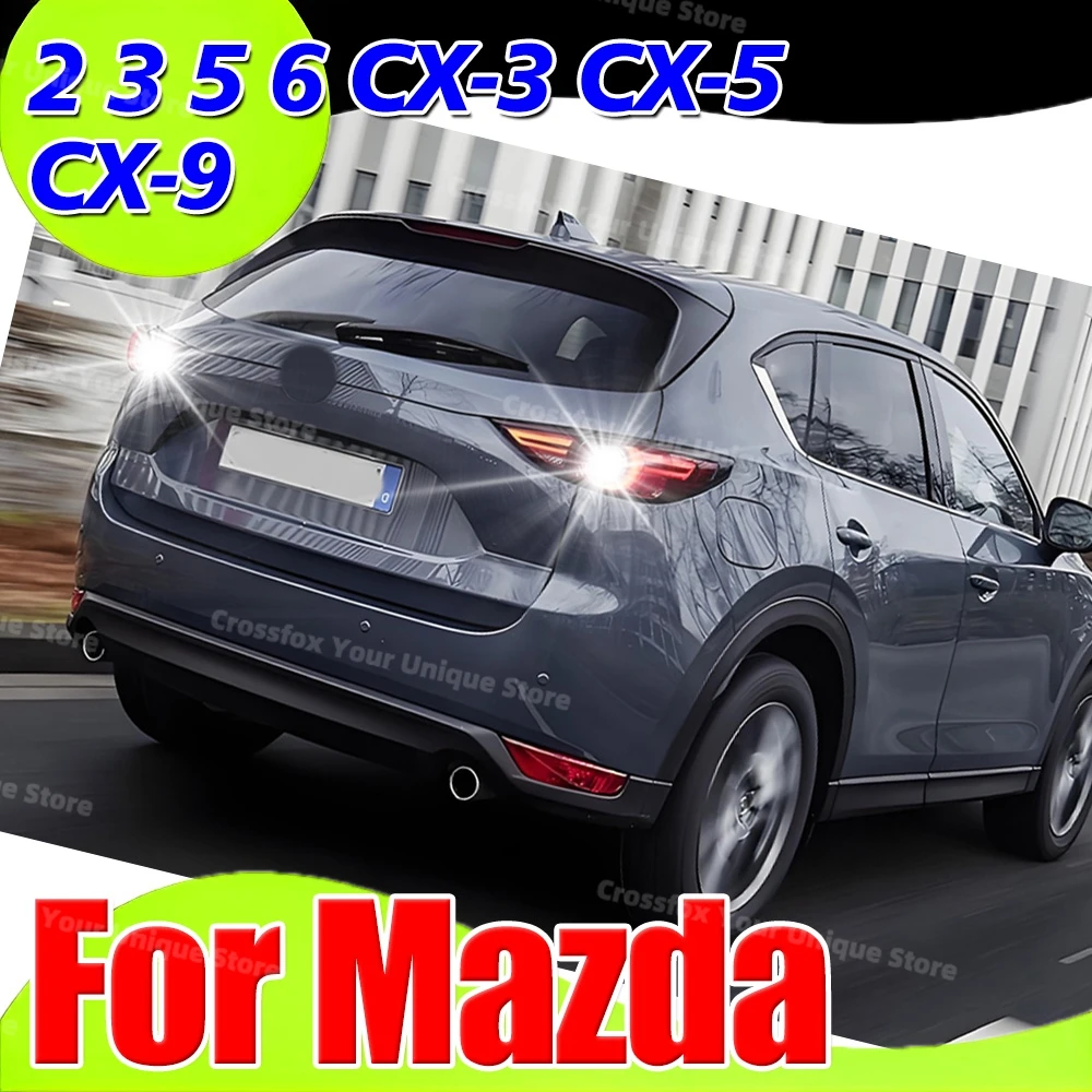

2 светодиодных лампы заднего хода W16W T15 921 6000K белого цвета для Mazda 2 DE DH DL DJ 3 BM BN 5 6 GG CX3 DK CX-5 CX5 CX9 MX5
