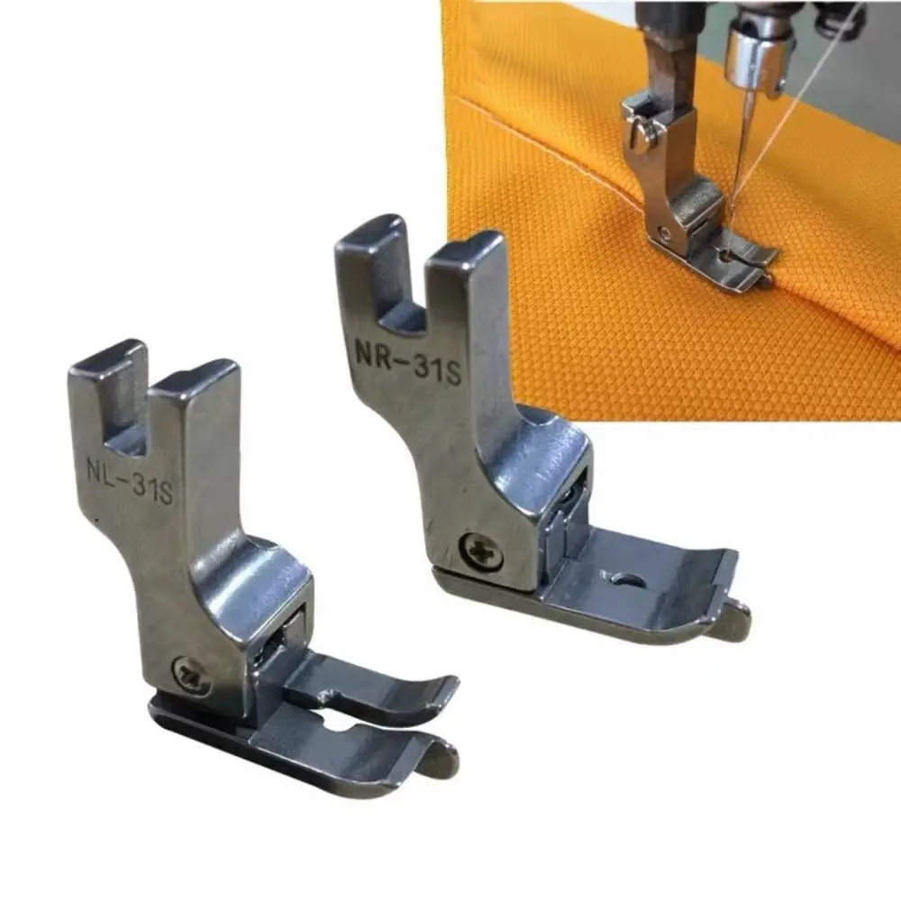 Steel Guide Presser Foot Zipper Compensating Feet NR-31S NL-31S Right Left Stitch in Ditch Lockstitch Sewing Collar Presser Foot