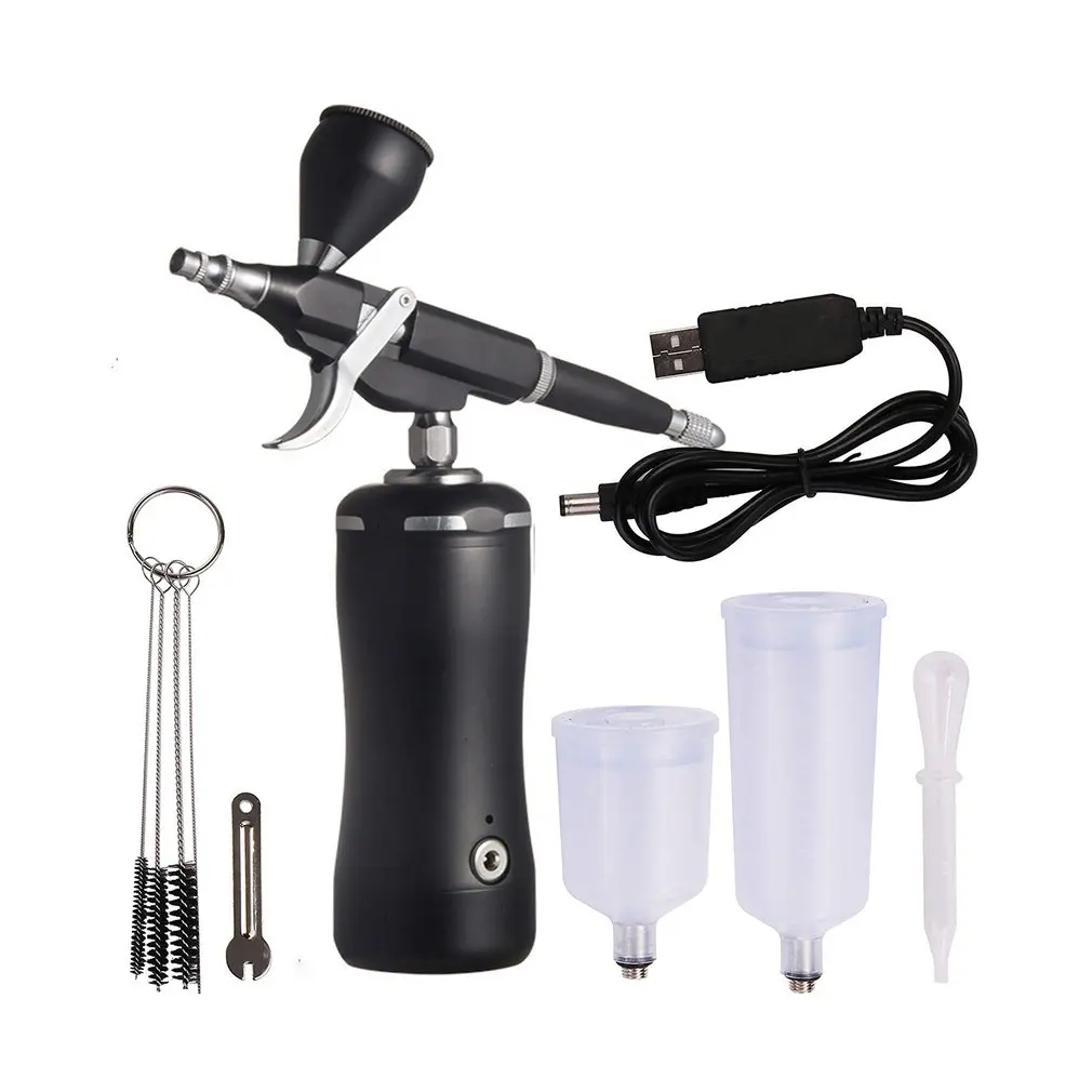 

Mini-116 Easy Use Cordless Portable Airbrush Compressor Auto Start Stop Wireless Personal Air Brush Kit Ladys Gifts