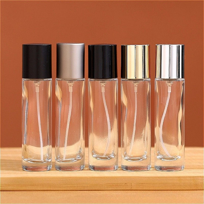 

15ml Transparent Glass Perfume Bottle, Crimp Neck Spray Atomizer, Empty Refillable Travel Sample Container