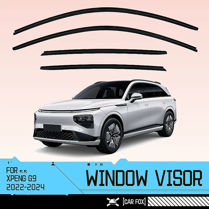 

For XPENG G9 2022+ Car Window Visor Rain Sun Shade Awning Side Deflector Auto Accessories Styling