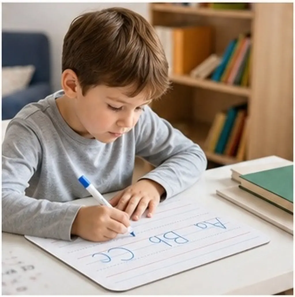 2pcs Double-Sided Dry Erase Whiteboard for Classroom, Homeschool & Learning – Lined + Blank Side