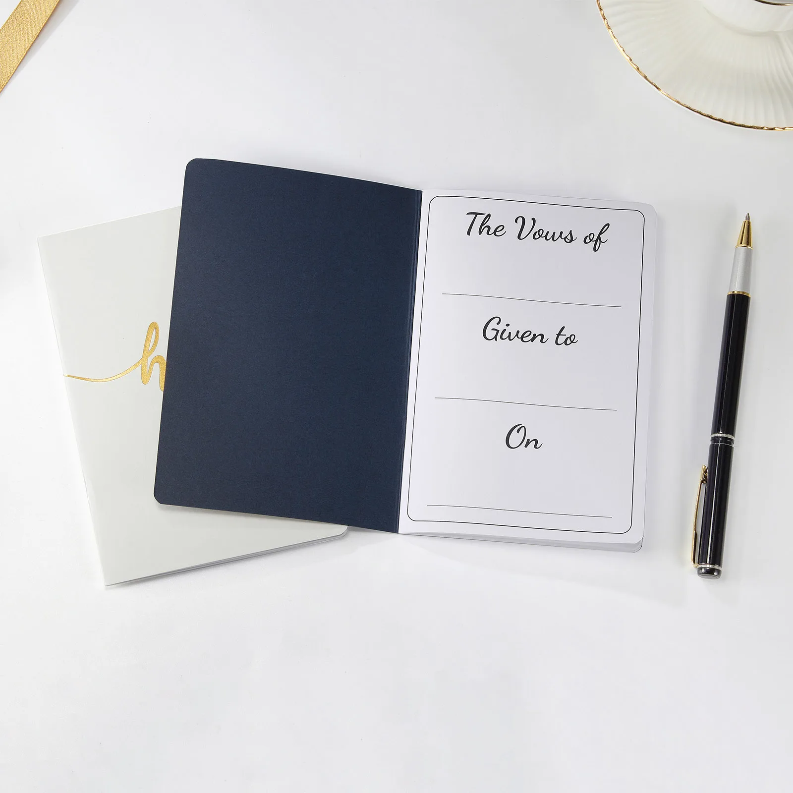 His & Hers Wedding Vow Books Set: Personalized Bride & Groom Notebook for Wedding Ceremony Decor