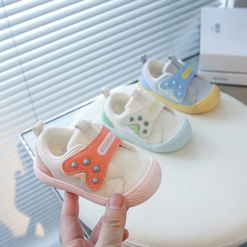 Spring Walkers New Fashion Versatile Baby Girl Shoes Comfort Soft Sole Anti Slip Baby Shoe Trendy Simple Casual Boys Shoes Bebés