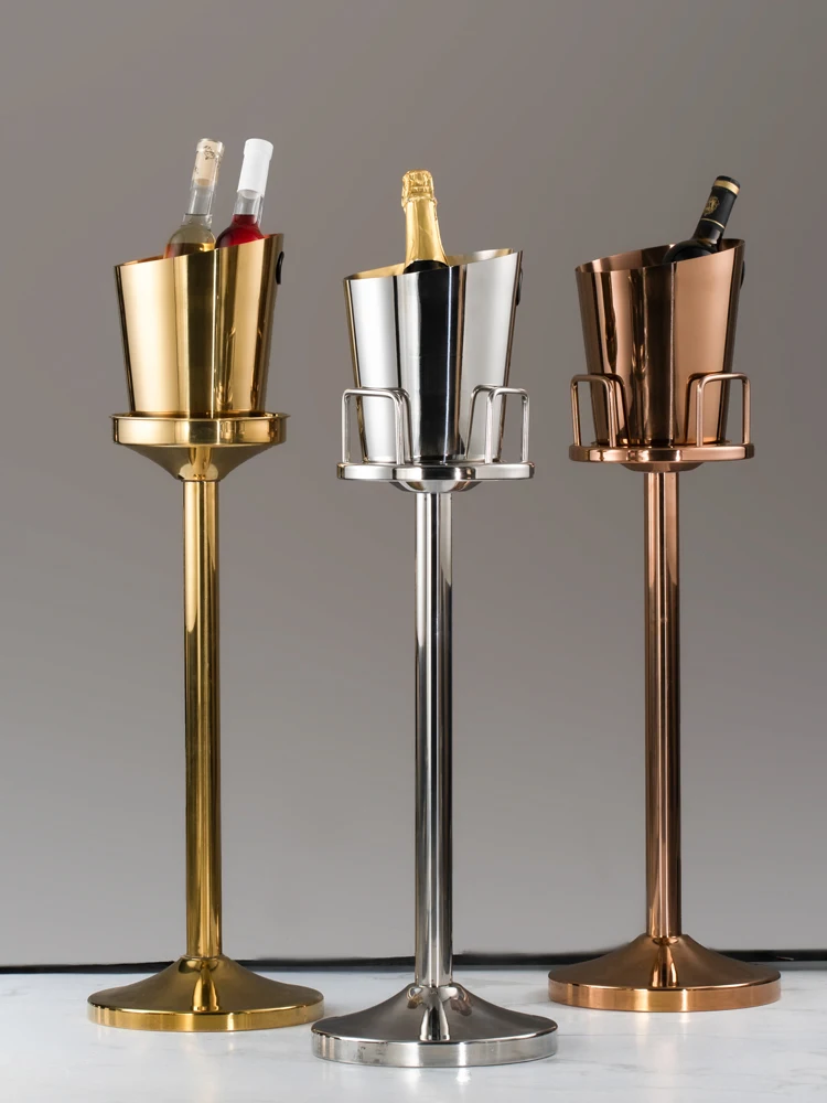 

New floor-to-ceiling champagne bucket bar club ice bucket set thickened ice bucket bracket soft design catering ice wine