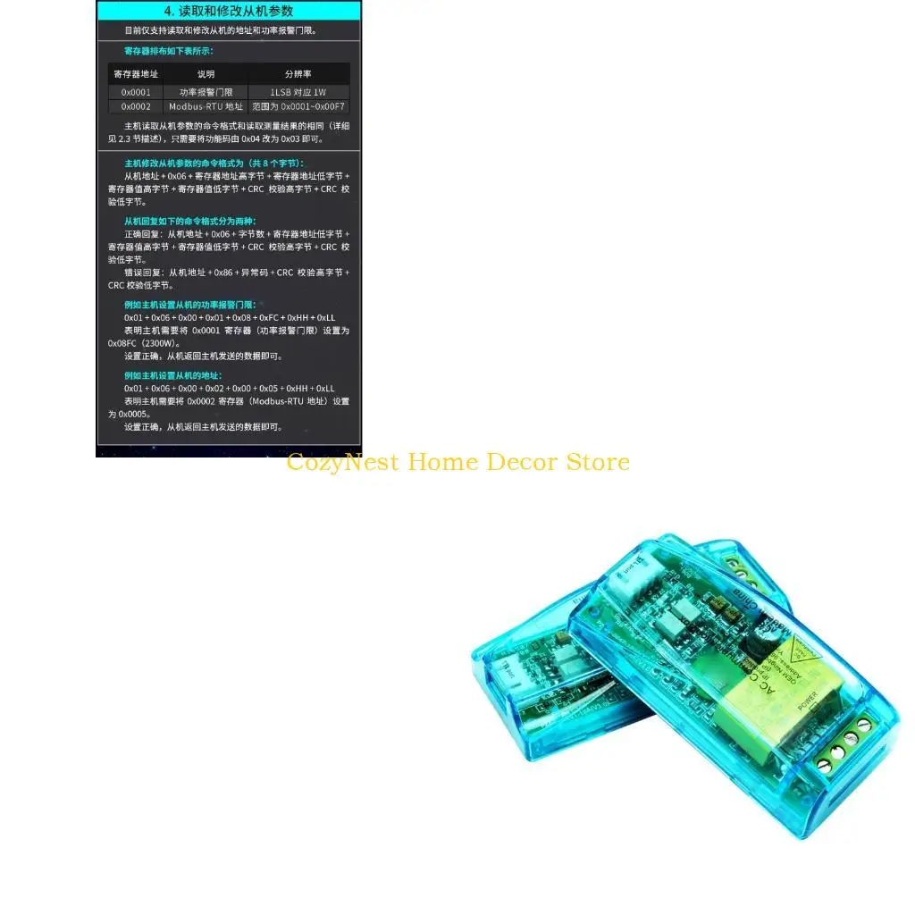 92MF Communication Module PZEM 004T Version Single-phase Watt-hour Meter TTL Modbus-RTU 260V Current Volt-ampere Energy Meter
