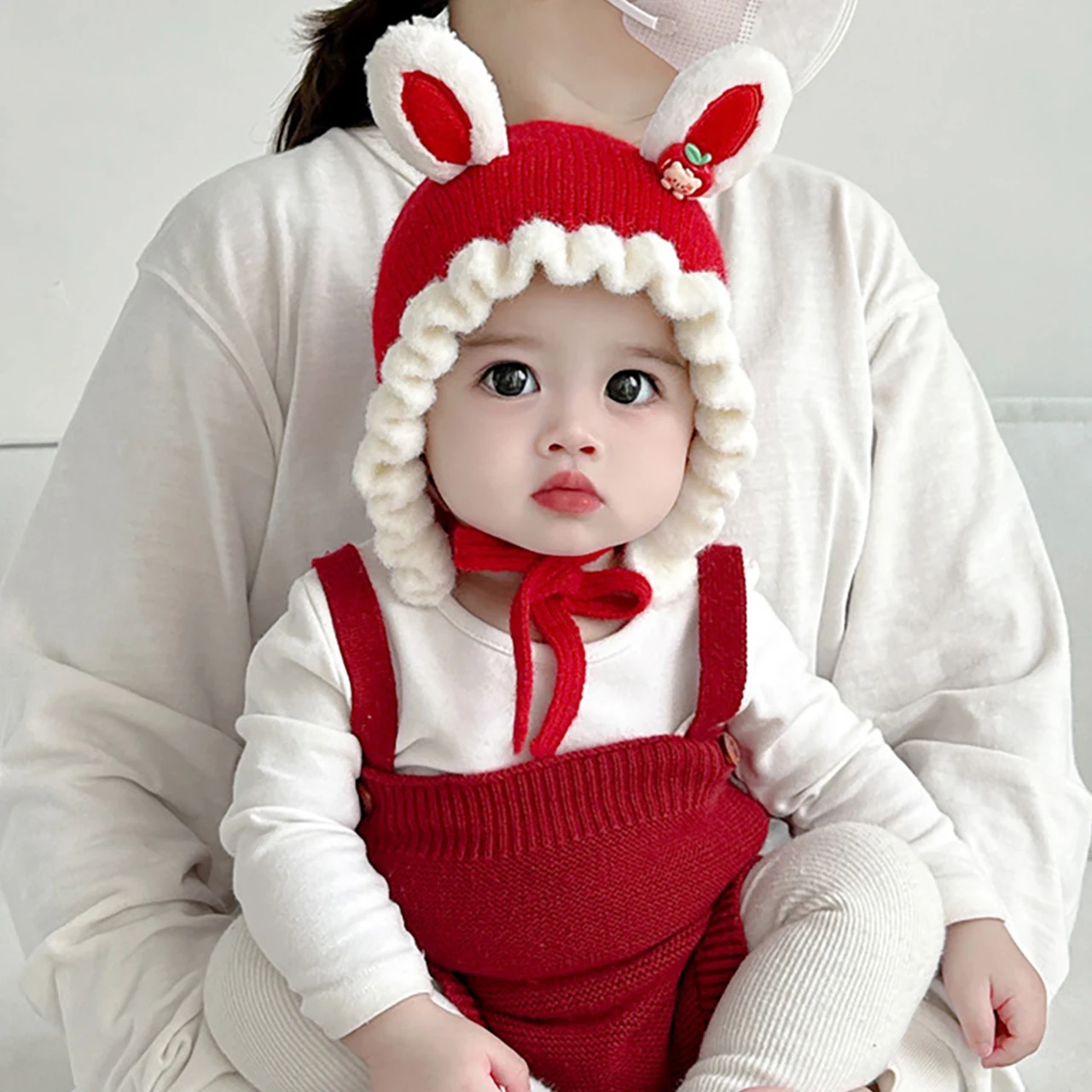 

Детская шапка для защиты ушей, плюшевые уши, шапочка для младенцев, милый детский термоголовной убор с героями мультфильмов, От 4 до 24 месяцев, вязаная шерстяная шапка для мальчиков и девочек