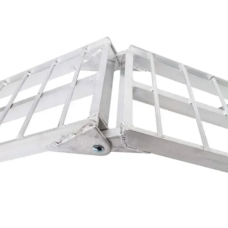Durable Aluminum Folding Loading Ramp Ladder for Truck Van Motorcycle Laboratory Equipment Transportation